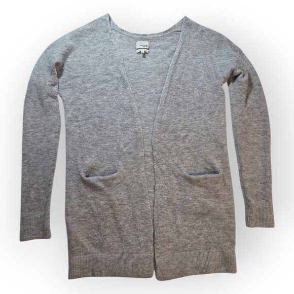 Wilfred Longline Open-Front Cardigan Heather Grey Size Large - Picture 2 of 10